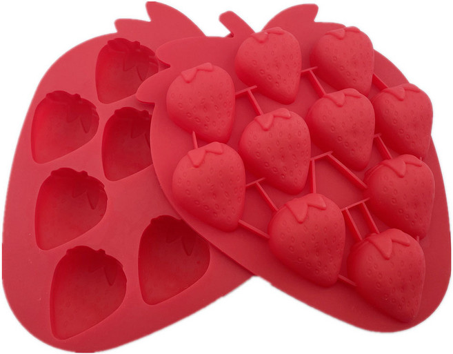 실리콘몰드052_딸기10구, 3개