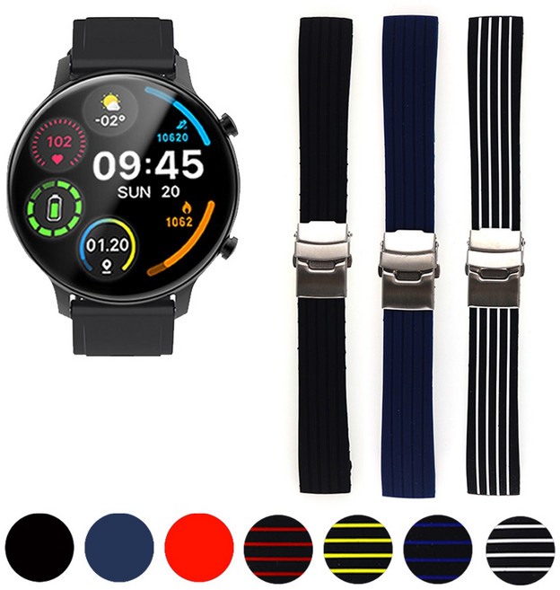 젤센 에어엑스워치5 젤센워치3 시계줄 호환 우레탄 버클스트랩, 4. UC5OR20 오렌지