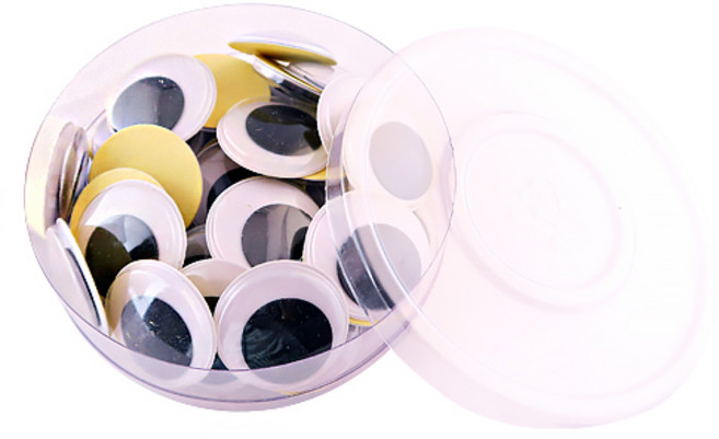 attizone 일반눈알 스티커(접착)눈알 접착눈알 만들기재료 - 통포장, 스티커(접착)눈알 통포장-30mm