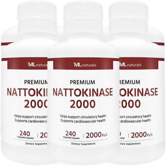 [미국빠른직구] 신제품 마이라이프 내추럴스 나토키나아제 2000 FU's, 240정, 6개