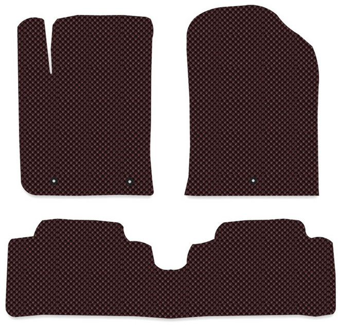 DXSOAUTO 모닝 전용 3D 엠보싱 차세대 고무매트 1열2열 세트, 브라운, 109 올뉴모닝(일반페달)