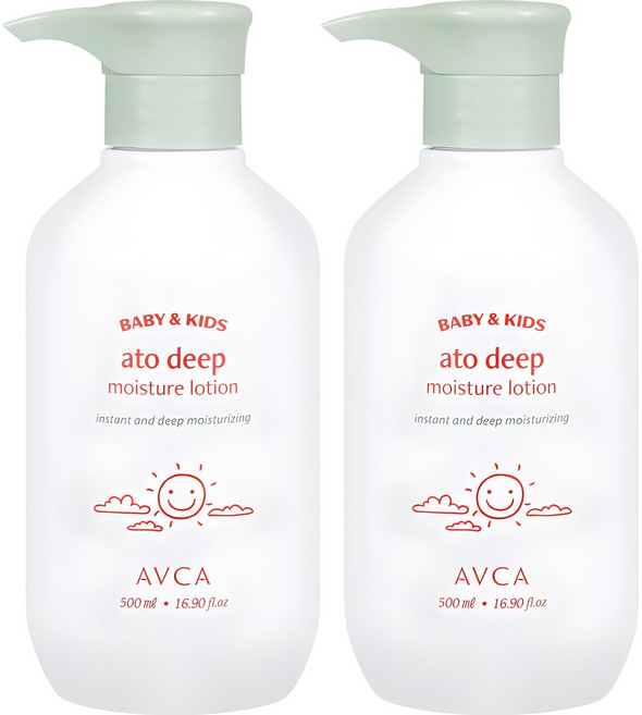 아브카 베이비 앤 키즈 아토 고보습 로션, 500ml, 2개