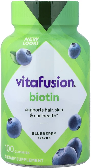너무좋습니다 VitaFusion 비오틴 구미젤리 비타민 천연 베리 구미젤리 100개(구미젤리 1개당 2500mcg) 어깨를언제나 활짝펴세요 - 쿠팡