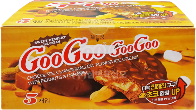 롯데 구구 스타 대용량 샌드 아이스크림, 6개, 500ml