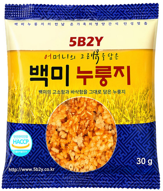 [TTP INC] 4분 간편조리 우리쌀 누룽지 김선애 오병이어 누룽지세트 국내산 백미 한끼 식사 다이어트 건강식, 30g, 50개