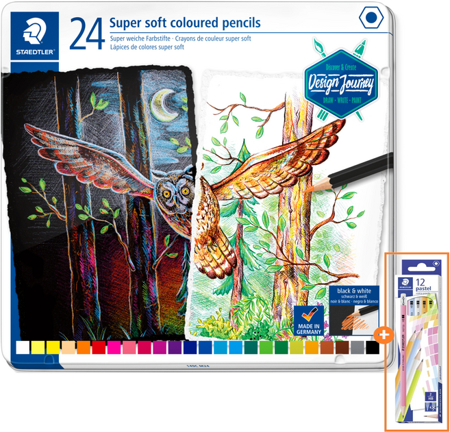스테들러 슈퍼 소프트 색연필 24color 세트 149C M24 틴케이스 / 사은품 증정, 사은품 증정 (상세이미지 참조), 1개, 24색