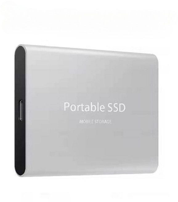 휴대용 SSD 외장 하드 드라이브 4TB 고속 드라이브 USB3.1/Type-c 인터페이스 솔리드 스테이트 드라이브, silver, 1TB