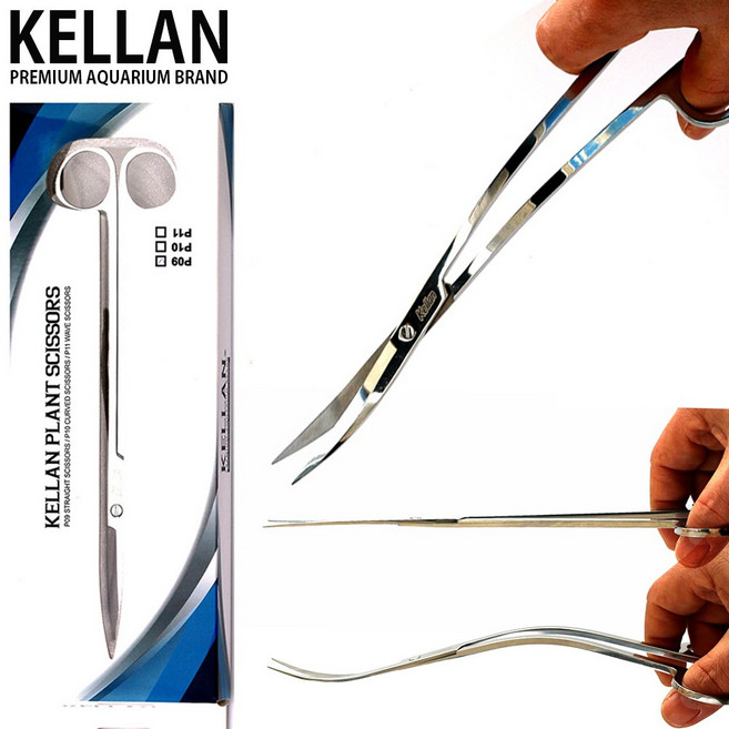 켈란 고급형 가위 5종 / 수족관 어항 수조 소일 수초 모스 관리 유목 조경 레이아웃 트리밍 핀셋 나나 활착, 1개