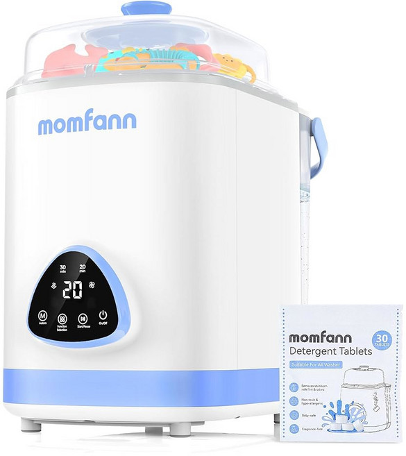 맘판 이지퓨어 프로 젖병 세척기 업그레이드된 4-in-1 병 세척기 및 살균기 건조기 자동 배수기