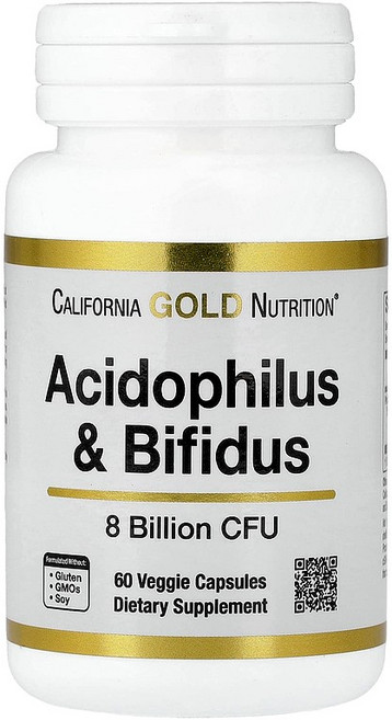 캘리포니아골드뉴트리션 아시도필러스 비피더스 프로바이오틱스 60캡슐, 1개, 60정