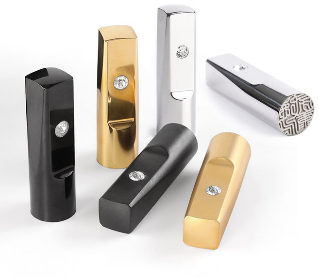 이형 티타늄 인감도장 법인도장 개인용 선물용 60mm 길이, 경면 티타늄, 인상체(한자 전용)