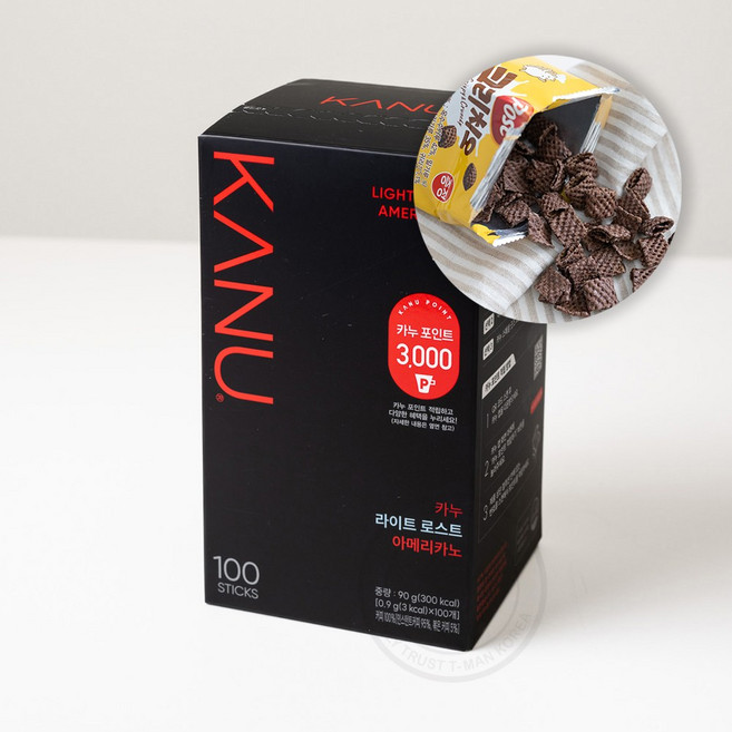 카누 3000포인트 기획제품 카누 라이트 미니 100T+포스트 크리치오 쿠키 30g, 1개, 100개입, 0.9mg