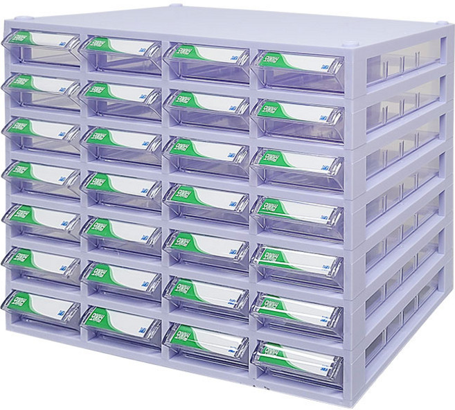 모아이샵 다용도 투명 수납함(소형) 수납함, 02_수납함 28칸, 소형수납함(28칸)