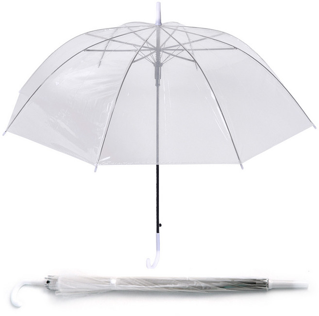 투명 비닐 우산 자동 우산 편의점 일회용 장우산 그리기 작품 우산, 10개