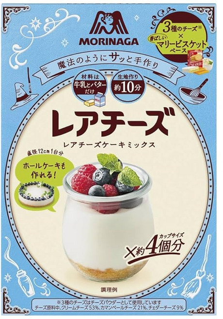 모리나가 제과 레어 치즈 케이크 믹스 90g, 1