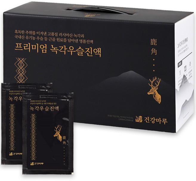 프리미엄 우슬즙 녹각우슬진액 (30포) 부모님 추석설날 명절 건강선물, 1박스, 2.85L