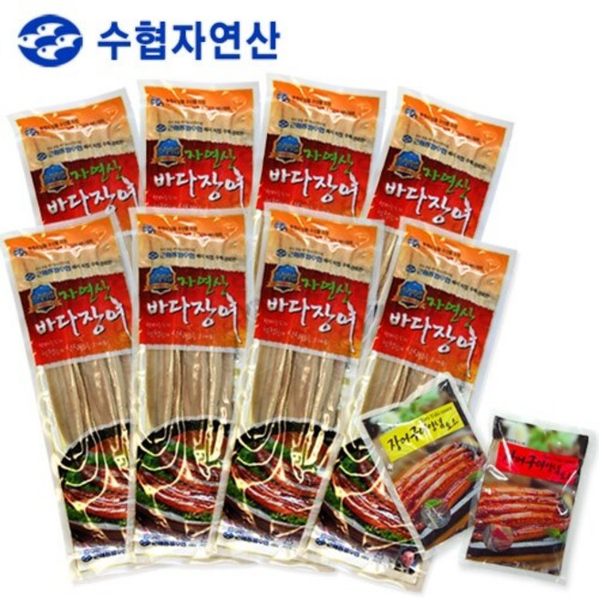 [근해통발수협] 프리미엄 자연산 바다장어 260g(5미) x 8팩 / 소스(매운맛4 순한맛4), 8개, 260g