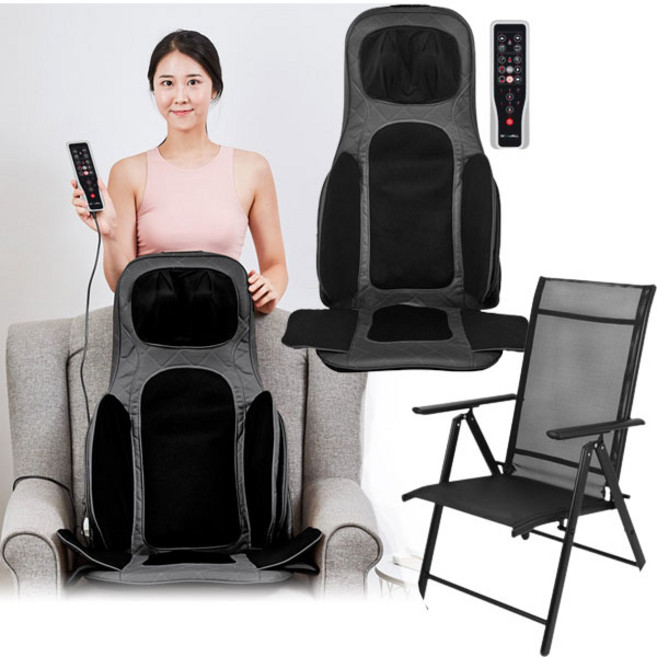 프로그레스 의자형 상반신 전신마사지기 의자형안마기 전용의자(세트), 안마의자 DR-1002P