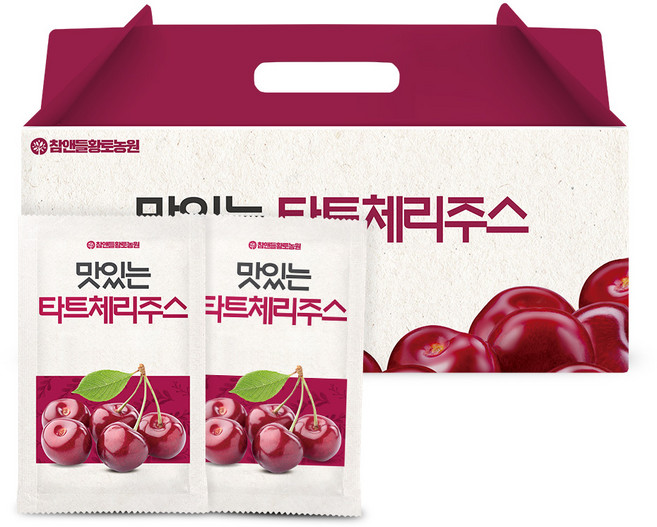 참앤들황토농원 [참앤들황토농원] 맛있는 몽모랑시 타트체리주스 30포 1박스, 70ml, 30개