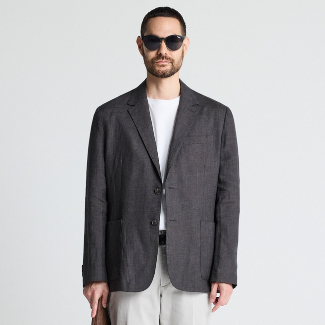 [STCO] 남성 프리미엄 린넨 블레이저 자켓 클래식핏 차콜