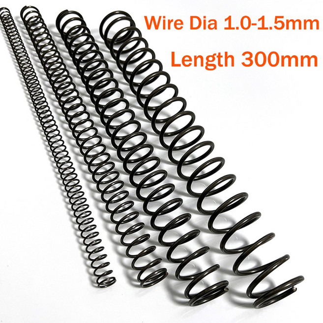 2PCS 스프링 강철 리턴 5MM 압력 직경 65 망간강 0MM 와이어 2MM 300MM 길이, 9mm, 1.5mm 2pcs