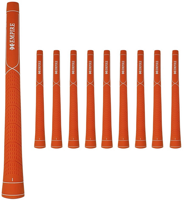 남성용 골프그립 아이언 드라이버 10개, 오렌지, 1세트