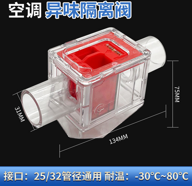 空調排水三防閥 - 防異味防蚊蟲防倒流專用配件 通暢排水 安裝簡便 適用各品牌空調, 1個, 【陞級款】中央空調/天花機/風管機,【華帥大品牌】