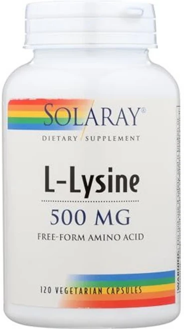 솔라레이 L-리신 500mg 120 정 SOLARAY L-Lysine 500mg 120 CT, 120개 (1팩), 1개 - 쿠팡