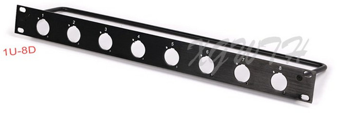 XLR 커넥터용 1U 랙 패치 패널 4 8 12 16 웨이 채널 비행 케이스 마운트 남성 여성 스피커 오디오 케이블 플러그 소켓 19 인치, 06 1U-8D