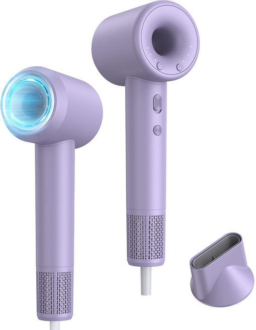 LifeSync 고속 헤어 드라이어 BLDC 모터 이온 두피케어 저소음 드라이기 1500w, PURPLE, YEY-GS86