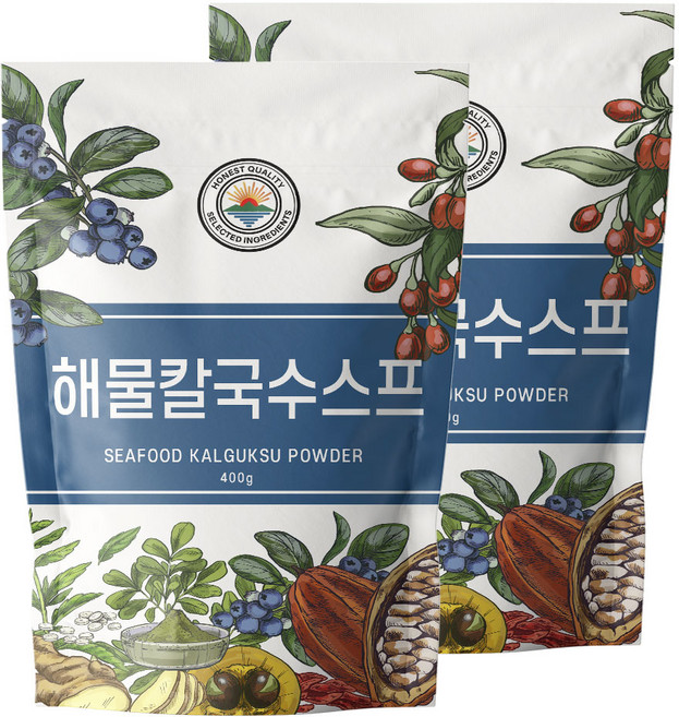 해나식품 해물칼국수 스프 분말 가루, 2개, 400g