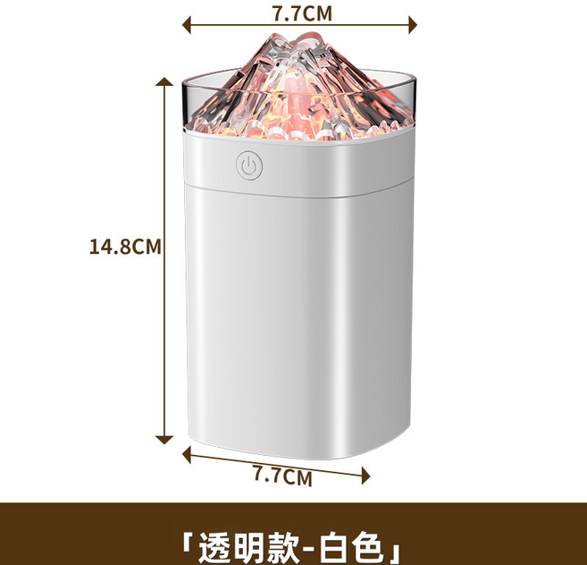 HYLSS 空氣加濕器臥室桌面款, 如圖所示, 透明色款白色（1499）