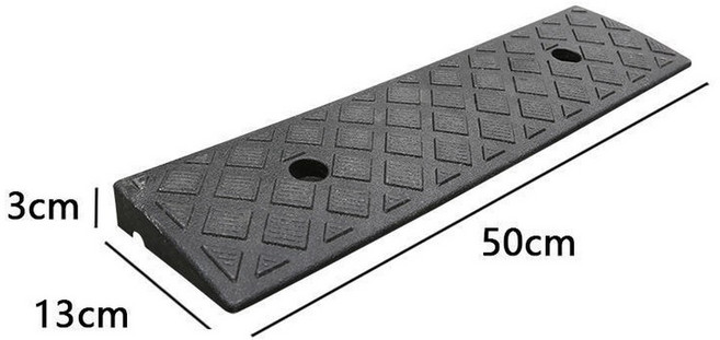 경사로패드 문턱받침대 미끄럼방지 플라스틱 PVC 도로 경사로 패드 휴대용 자동차 계단 경사 매트 삼각형 연석 고무 임계값 램프 전동 스쿠터용, 1