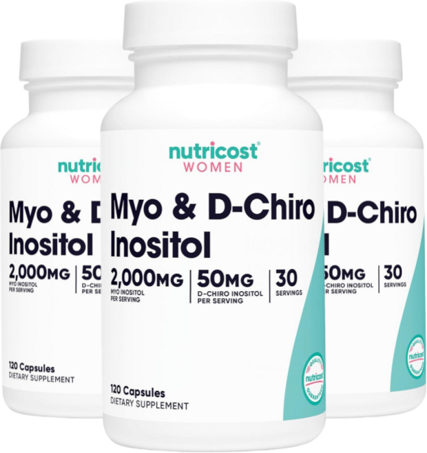 Nutricost 여성 미오 및 d-카이로 이노시톨 캡슐 120정 3 SET, 3개