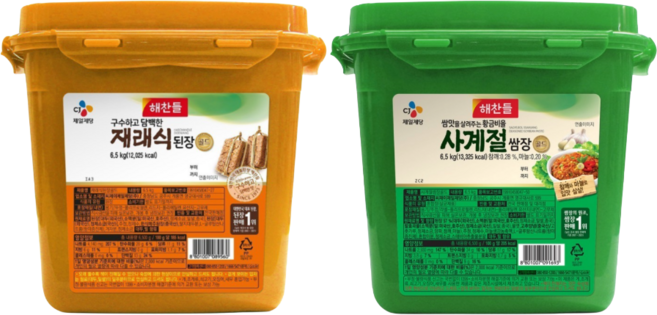 해찬들 6.5kg 된장 + 6.5kg 쌈장, 4세트, 13kg