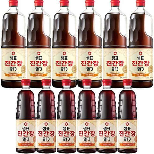 샘표 진간장 금F3 (1.7L+500ml) x 6세트, 2.2L, 6개