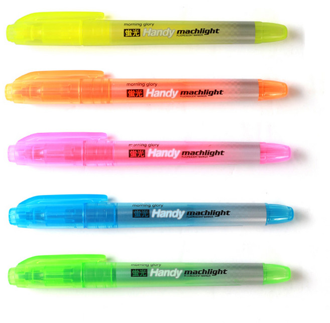 모닝글로리 400 뉴핸디 마하라이트 형광펜 12p, 파랑