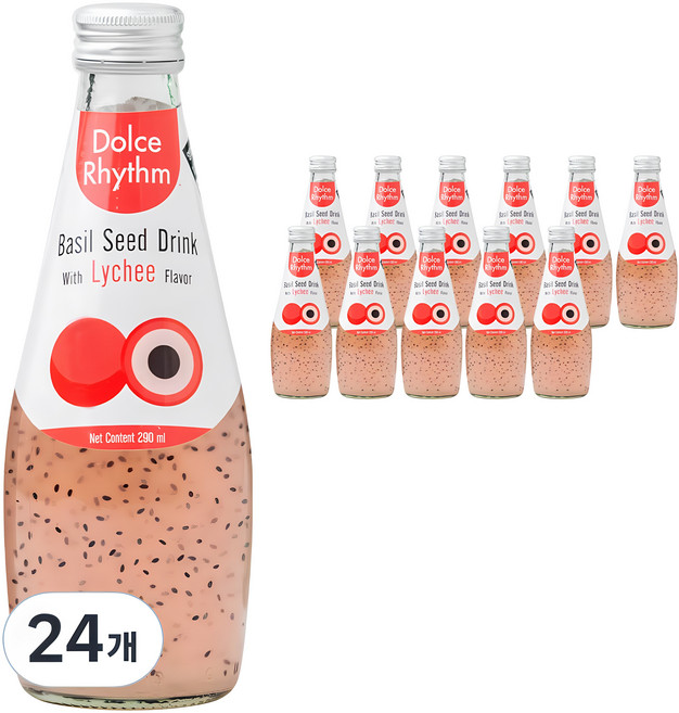 돌체리듬 바질씨드 드링크 리치맛, 290ml, 24개