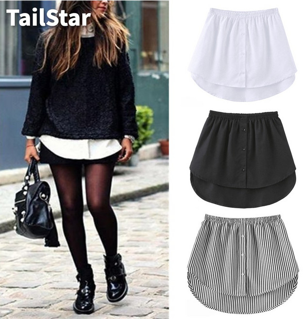 테일스타 페이크 레이어드 셔츠 힙커버