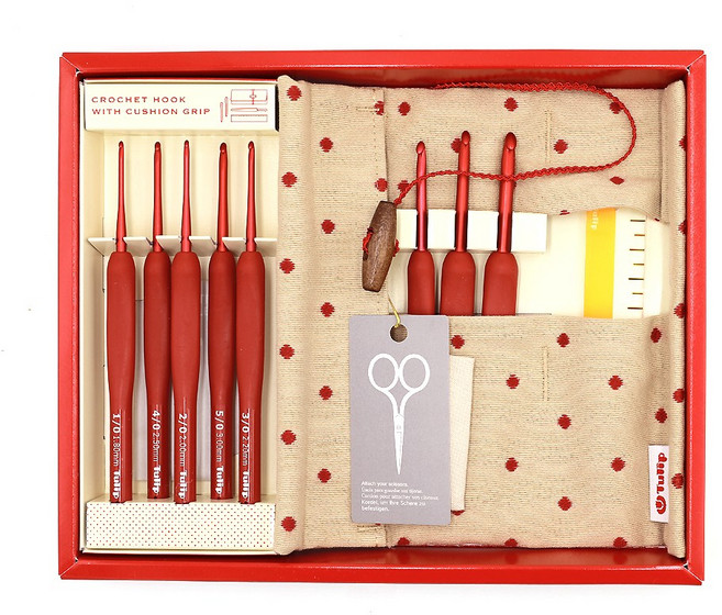 튤립 에티모 레드 코바늘세트 TED-001, 1개