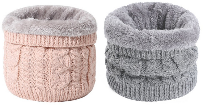 리리월드 남성 여성 니트 넥워머 기모 탁텔 꽈배기 목토시 2P