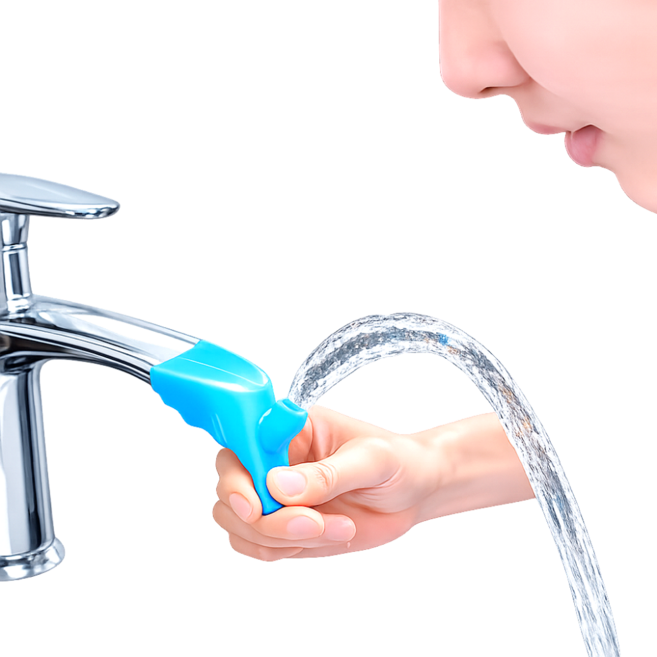 프라임 양치수전 워터탭 양치컵 연결탭, 2개, 블루세트