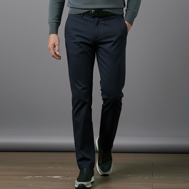 스댕클럽 남성용 기본핏 빅사이즈 스판 일자 면바지 SAD1017