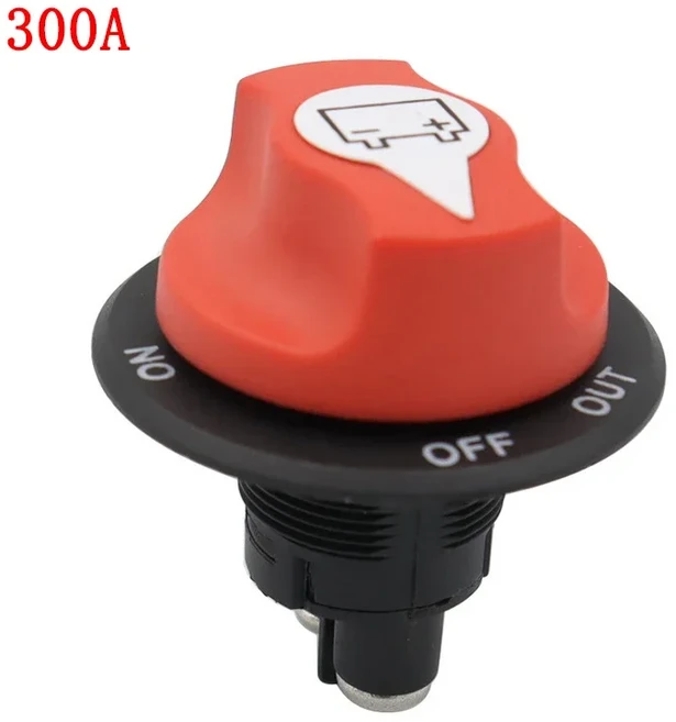 50A 100A 200A 300A Car Battery Disconnect Cut Off Kill Switch Rotary 12V 24V DC Power Isolator Auto