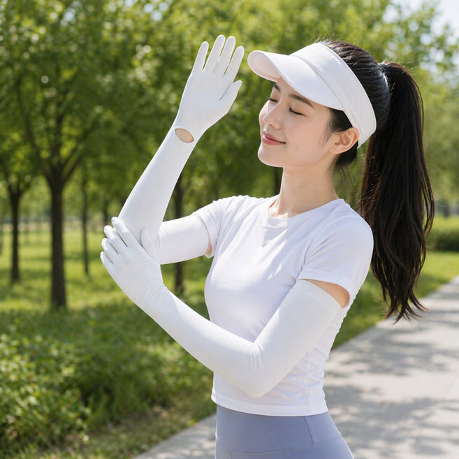 자외선차단 암커버 쿨링 통기성 롱타입 장갑형 여름 야외활동 자전거 운전용