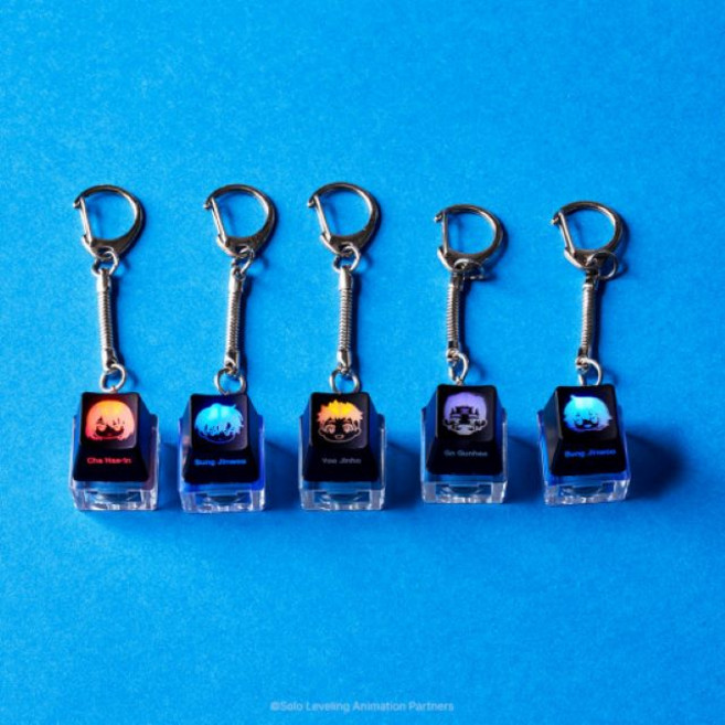 [나혼렙] 나 혼자만 레벨업 LED 키캡 키링 5종, 키캡키링 차해인