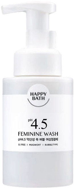 해피바스 PH4.5 약산성 쑥 버블 여성청결제, 250ml, 1개