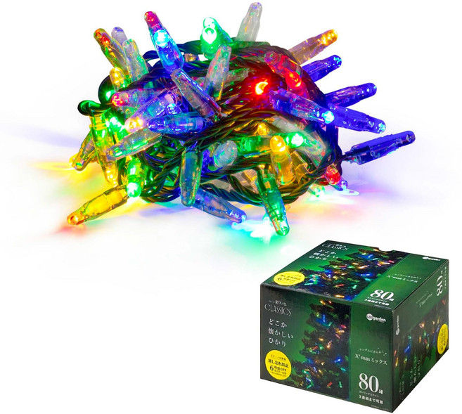 X'mas 6m LGC-S80MC 타카쇼 가든 라이트 아야 프리미엄 클래식 80구 믹스 전장:약