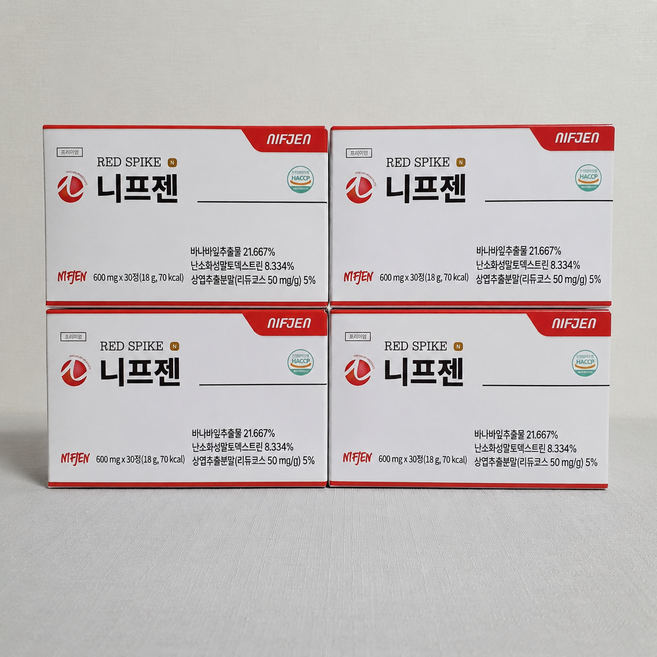 니프젠 스파이크 프리미엄 600mg, 30정, 4개