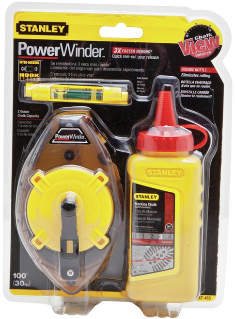 스탠리 47-465 분먹통세트 적색 먹줄세트 먹통 분통, 1개